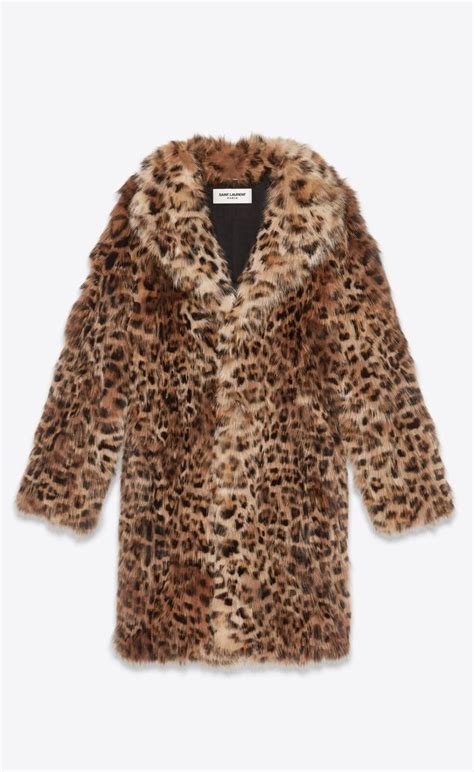 ysl leopard coat|YSL coats women's.